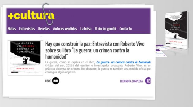 Hay que construir la paz: Entrevista con Roberto Vivo sobre su libro "La guerra: un crimen contra la humanidad"